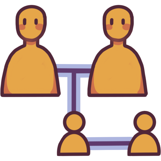 genealogical tree, showing parent of someone who is married.